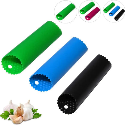 Garlic Peeler Skin Remover Roller Keeper,Easy Quick to Peeled Garlic Cloves with Silicone Tube Roller Garlic Peeling