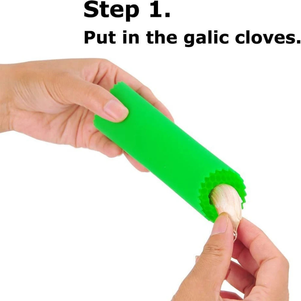 Garlic Peeler Skin Remover Roller Keeper,Easy Quick to Peeled Garlic Cloves with Silicone Tube Roller Garlic Peeling