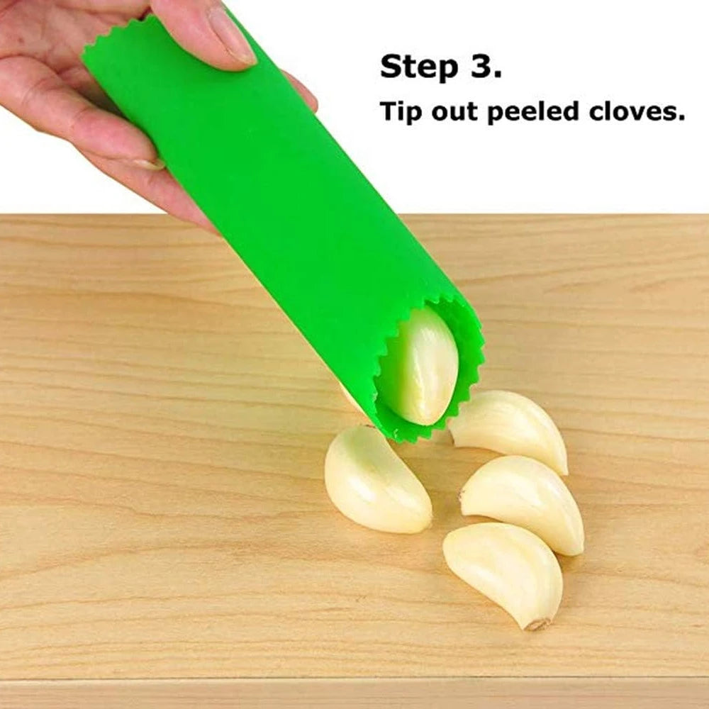 Garlic Peeler Skin Remover Roller Keeper,Easy Quick to Peeled Garlic Cloves with Silicone Tube Roller Garlic Peeling